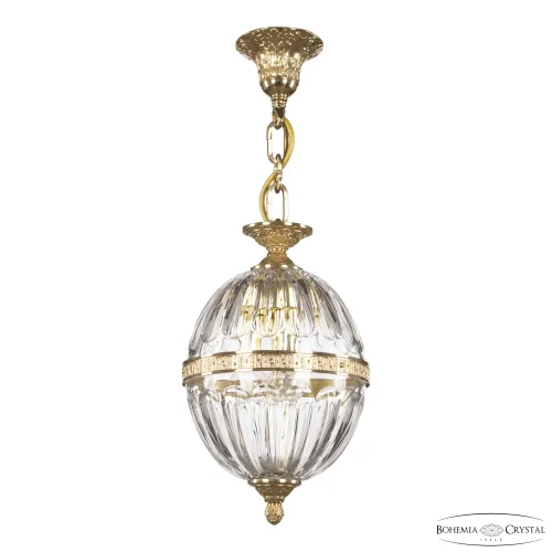 Светильник подвесной 5680/20 G Clear/M-1H Bohemia Ivele Crystal прозрачный 3 лампы, основание золотое в стиле классический  фото 2