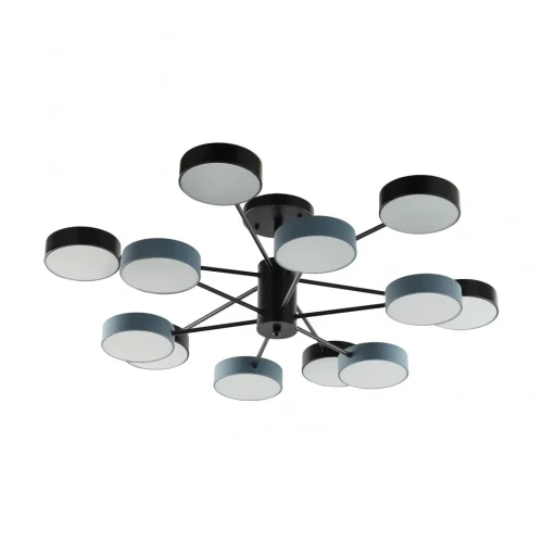 Люстра потолочная LED Ferrara 250906/12B Bk/Gr Arte Milano белая на 1 лампу, основание чёрное в стиле современный фото 11