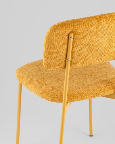Стул Chao, желтый, желтые ножки, 2шт./уп. УТ000039977 Stool Group, жёлтый/рогожка, ножки/металл/жёлтый, размеры - *780**** фото 3