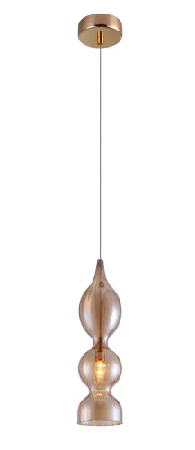 Светильник подвесной IRIS SP1 B AMBER Crystal Lux янтарный на 1 лампу, основание золотое в стиле современный фото 2
