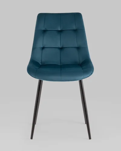 Стул Флекс New, велюр сине-зеленый УТ000039291 Stool Group, зелёный/велюр, ножки/металл/чёрный, размеры - *830**** фото 4