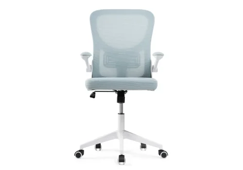 Компьютерное кресло Konfi blue / white 15330 Woodville, голубой/сетка ткань, ножки/металл/белый, размеры - *1110***600*660 фото 3