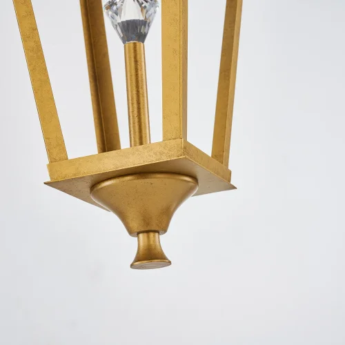 Светильник подвесной Lampion 4003-1P Favourite прозрачный 1 лампа, основание золотое в стиле классика  фото 7