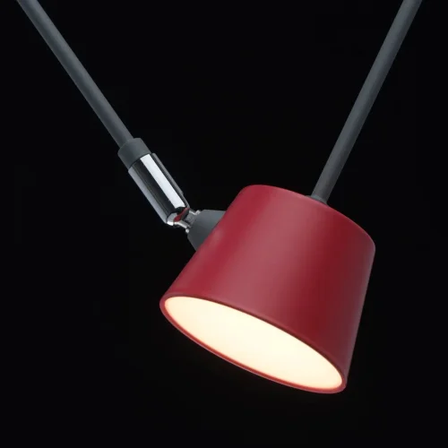 Светильник подвесной LED Хартвиг 717011302 DeMarkt красный синий на 2 лампы, основание серое в стиле современный фото 5