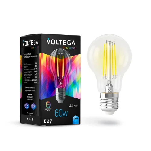 Лампа LED Crystal 7155 Voltega VG10-A60E27cold7W-FHR  E27 7вт