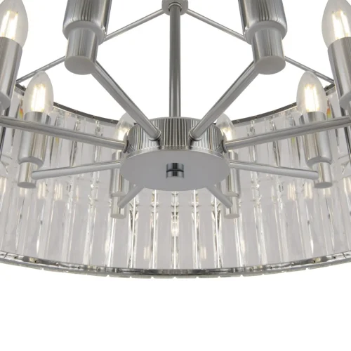 Люстра подвесная Facet MOD094PL-08CH Maytoni прозрачная на 8 ламп, основание хром в стиле современный классический  фото 4