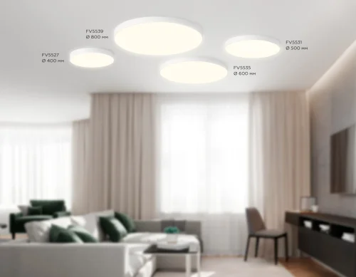 Светильник потолочный LED Air Alum FV5539 Ambrella light белый 1 лампа, основание белое в стиле современный хай-тек  фото 6