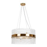 Люстра подвесная Acapulco A1073LM-12PB Arte Lamp прозрачная на 12 ламп, основание медь в стиле современный  Люстра подвесная Acapulco A1073LM-12PB Arte Lamp прозрачная на 12 ламп, основание медь в стиле современный