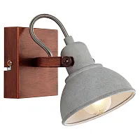 Бра лофт LSP-9828 Lussole серый 1 лампа, основание коричневое в стиле лофт 
