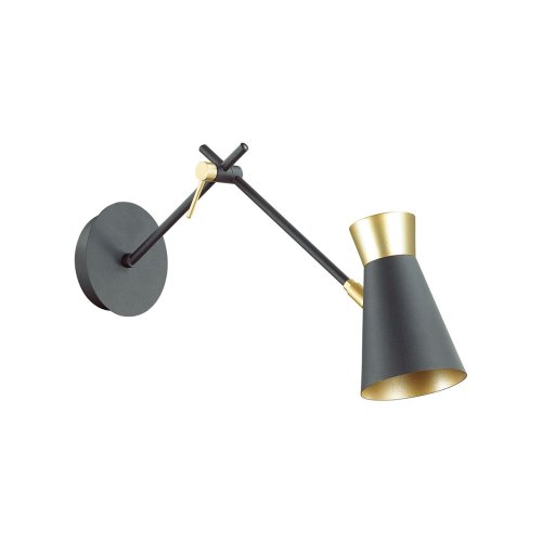 Бра лофт в розетку Liam 3790/1W Lumion золотой чёрный на 1 лампа, основание чёрное в стиле лофт в розетку