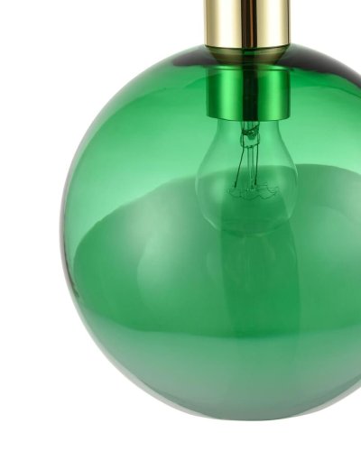 Светильник подвесной Unicum VL5374P41 Vele Luce зелёный 1 лампа, основание золотое в стиле современный шар фото 2