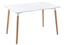Стол Table 120 white / wood 15357 Woodville столешница белая из мдф