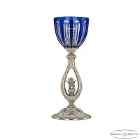 Настольная лампа 71400L/15 NW P1 Clear-Blue/H-1H FA2S Bohemia Ivele Crystal синяя 1 лампа, основание никель металл в стиле классика 