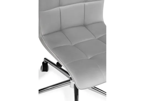 Компьютерное кресло Квадро светло-серое / хром 539659 Woodville, серый/велюр, ножки/металл/хром, размеры - *960***420*570 фото 7