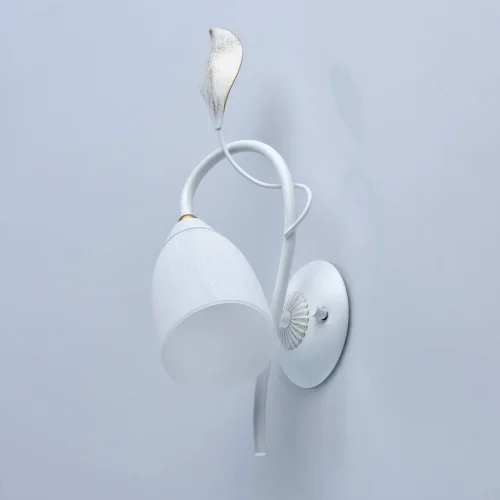 Бра Верона 334023301 MW-Light белый на 1 лампа, основание белое в стиле флористика  фото 4