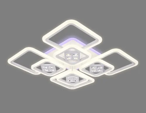 Люстра потолочная LED с пультом Ice FA289 Ambrella light белая на 1 лампа, основание белое в стиле современный хай-тек с пультом квадраты фото 4