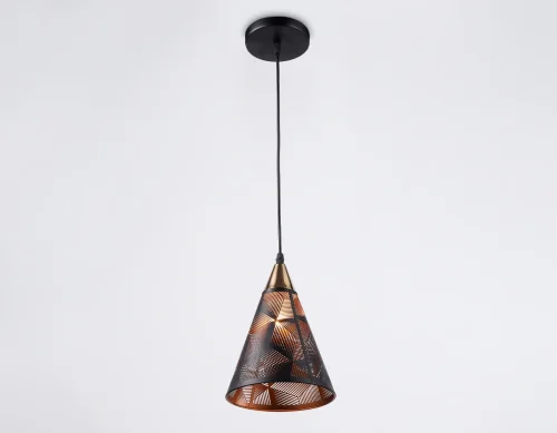Светильник подвесной TR8431 Ambrella light чёрный 1 лампа, основание чёрное в стиле современный кантри  фото 6