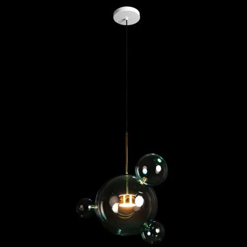Светильник подвесной LED Bolle 2027-P4 Blue LOFT IT голубой 1 лампа, основание белое в стиле современный молекула шар фото 2