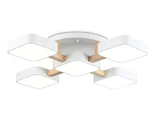 Люстра потолочная LED FL4881 Ambrella light белая на 1 лампу, основание белое в стиле хай-тек 