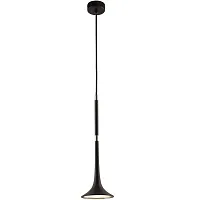 Светильник подвесной LED Loft LOF-ZW-1(CC) Kutek чёрный на 1 лампу, основание чёрное в стиле хай-тек 