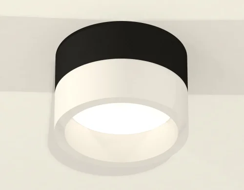 Светильник накладной XS8102015 Ambrella light белый 1 лампа, основание чёрное в стиле хай-тек круглый фото 2