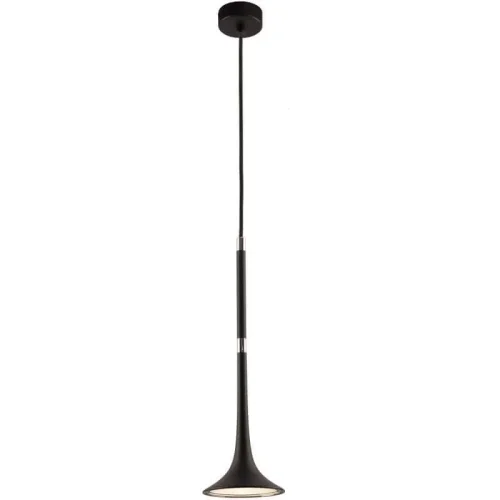 Светильник подвесной LED Loft LOF-ZW-1(CC) Kutek чёрный на 1 лампу, основание чёрное в стиле хай-тек 