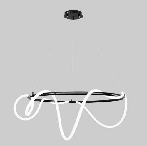 Светильник подвесной LED True V4081-PL Moderli белый 1 лампа, основание чёрное в стиле хай-тек 