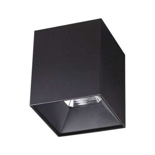 Светильник накладной Recte 357960 Novotech чёрный 1 лампа, основание чёрное в стиле современный квадратный