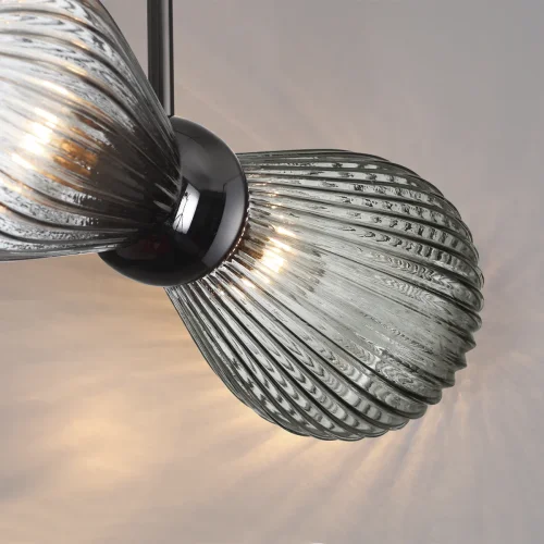 Светильник подвесной Elica 5417/2 Odeon Light чёрный серый 2 лампы, основание чёрное в стиле современный  фото 5