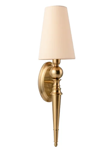 Бра PER AP1 BRASS/BEIGE Crystal Lux бежевый на 1 лампа, основание золотое в стиле классический 