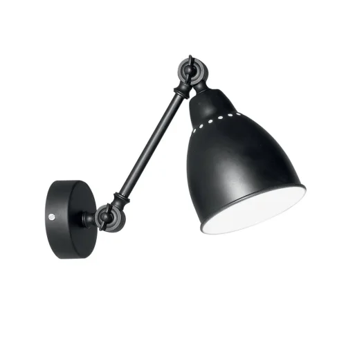 Бра лофт NEWTON AP1 NERO Ideal Lux чёрный на 1 лампа, основание чёрное в стиле лофт 