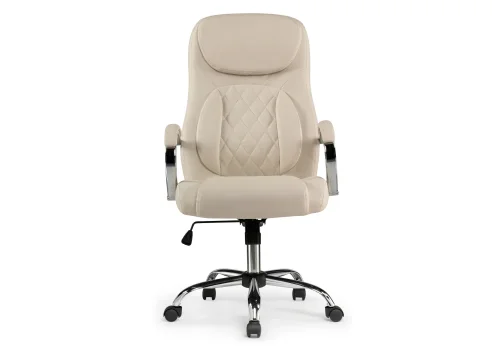 Компьютерное кресло Tron cream 15520 Woodville, кремовый/искусственная кожа, ножки/металл/хром, размеры - *1210***610*700 фото 2