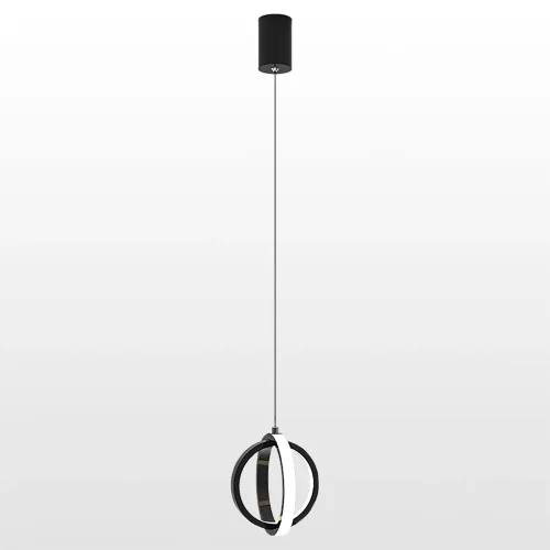 Светильник подвесной LED Custer LSP-8429 Lussole белый чёрный на 2 лампы, основание чёрное в стиле современный хай-тек минимализм 