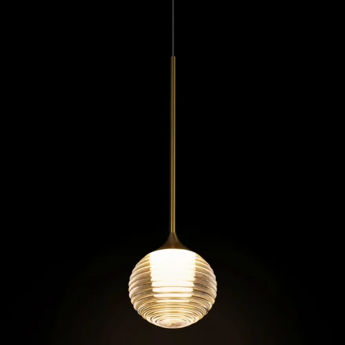 Светильник подвесной LED Algorithm 10251 Gold LOFT IT прозрачный 1 лампа, основание золотое в стиле современный  фото 4