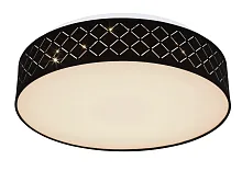 Светильник потолочный LED с пультом Clarke 15229D9 Globo белый 1 лампа, основание чёрное в стиле современный с пультом