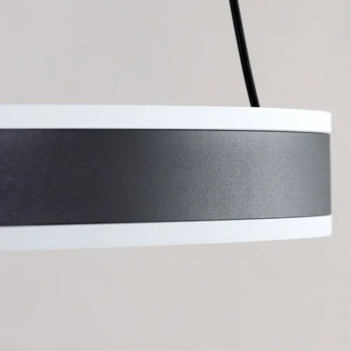 Светильник подвесной LED с пультом Дуэт CL719501 Citilux чёрный 1 лампа, основание чёрное в стиле современный минимализм кольца с пультом фото 4