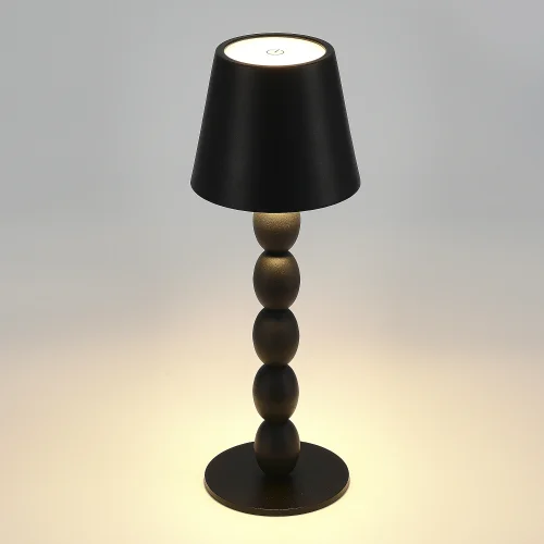 Настольная лампа LED Ease SL1011.404.01 ST-Luce чёрная 1 лампа, основание чёрное металл в стиле минимализм современный беспроводная зарядка фото 4