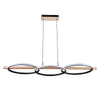 Светильник подвесной LED с пультом Fluido A3913SP-24BK Arte Lamp чёрный на 1 лампу, основание чёрное бежевое в стиле современный хай-тек минимализм с пультом