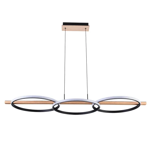 Светильник подвесной LED с пультом Fluido A3913SP-24BK Arte Lamp чёрный на 1 лампу, основание чёрное бежевое в стиле минимализм хай-тек современный с пультом