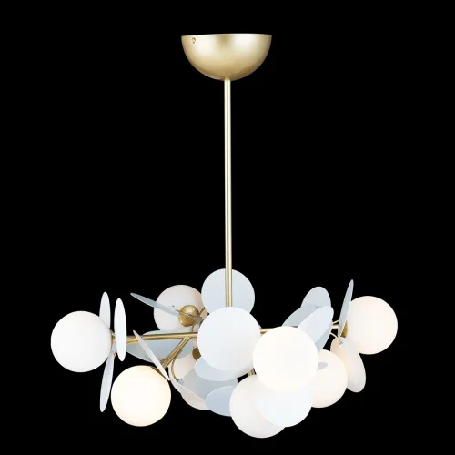 Люстра потолочная Matisse 10008/8 white LOFT IT белая на 8 ламп, основание золотое в стиле современный шар фото 6