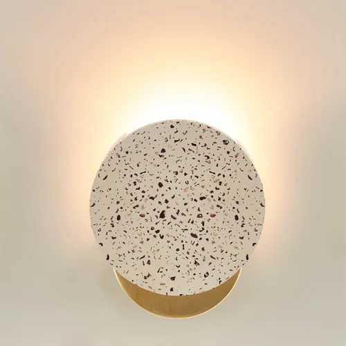 Настенный светильник бра из камня JORD 167582-26 ImperiumLoft белый на 1 лампа, основание латунь в стиле современный  фото 3
