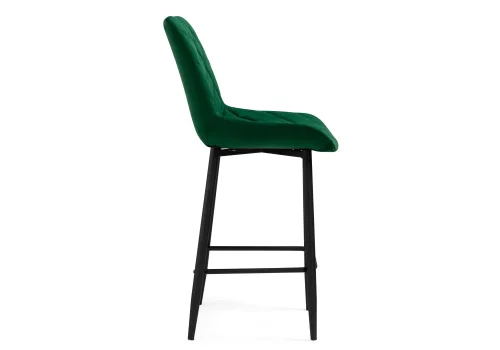 Полубарный стул Баодин Б/К зеленый / черный 517167 Woodville, зелёный/велюр, ножки/металл/чёрный, размеры - ****500*560 фото 3