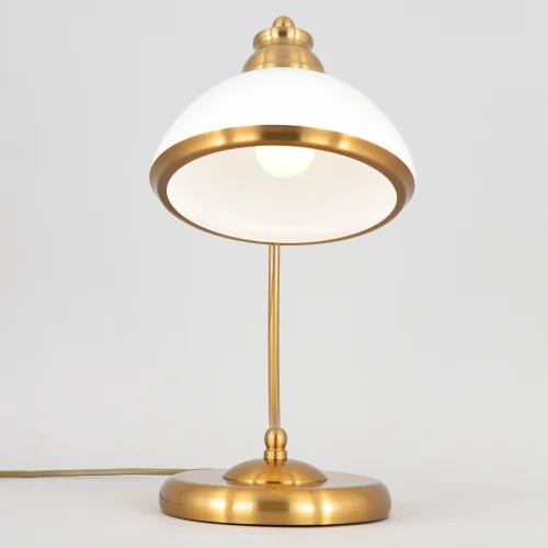 Настольная лампа CL401813 Citilux белая на 1 лампу, основание бронзовое жёлтое металл в стиле современный фото 2