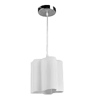 Светильник подвесной Serenata A3479SP-1CC Arte Lamp белый 1 лампа, основание хром в стиле современный 