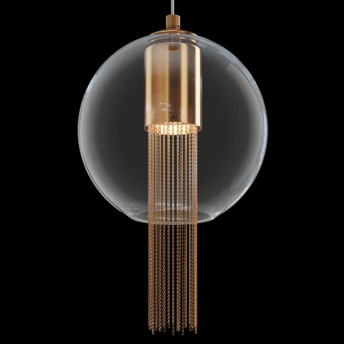 Светильник подвесной Flusso P095PL-01BZ Maytoni прозрачный 1 лампа, основание бронзовое в стиле современный  фото 3
