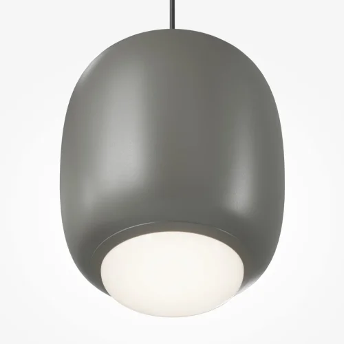 Светильник подвесной LED Brio MOD466PL-L12GR3K Maytoni серый на 1 лампу, основание серое в стиле современный фото 2