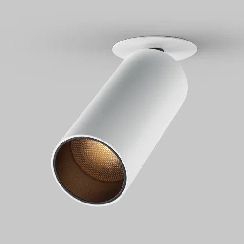 Светильник точечный LED Focus LED C053CL-L12W2.7K-W-W Maytoni белый на 1 лампу, основание белое в стиле современный хай-тек круглый трубочки фото 3