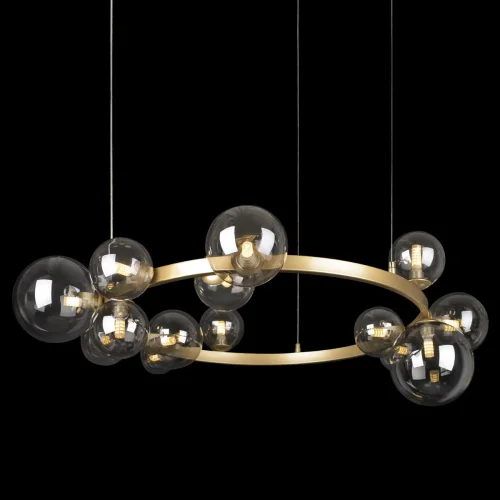 Светильник подвесной Molecule 10139/850 LOFT IT серый чёрный 15 ламп, основание золотое в стиле современный шар фото 4
