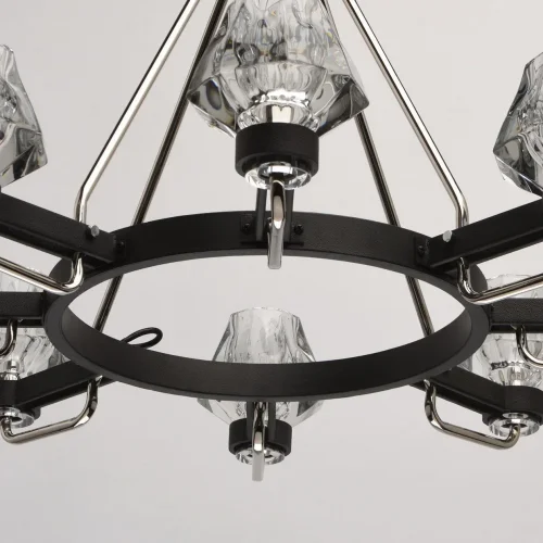 Люстра подвесная Джестер 104012408 MW-Light прозрачная на 8 ламп, основание хром в стиле современный  фото 10