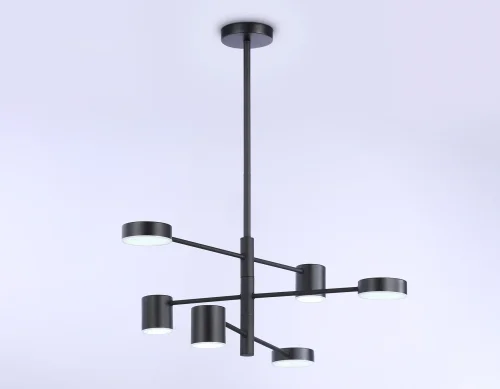 Светильник подвесной LED FL51686 Ambrella light чёрный 1 лампа, основание чёрное в стиле хай-тек современный  фото 2